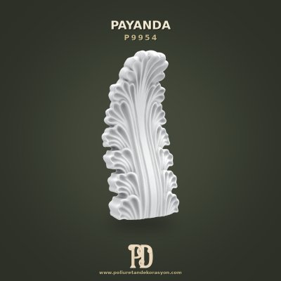 Akantus Yaprak Motifli Poliüretan Payanda 24x15x53 cm