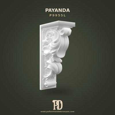 Akant Yapraklı Poliüretan Payanda 35x22x69 cm