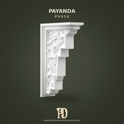 Klasik Oyma Desenli Poliüretan Payanda 21x6x31 cm