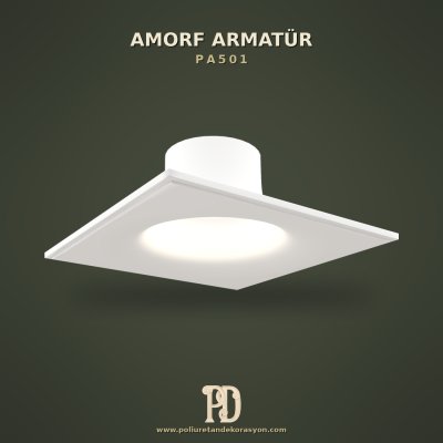 Amorf Gizli Işık Tavan Armatürü 44x44 cm