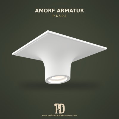 Amorf Formlu Gizli Işık Armatürü 44x44 cm
